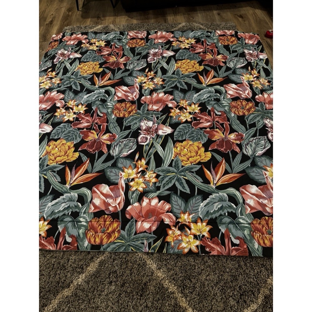 Vintage Martex Atelier Full Size Floral Comforter‎ 80s USA Made Colorful 84x83
